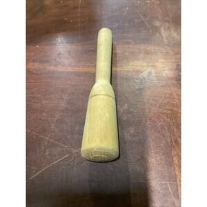 Vtg Wooden Pestle Country Primitive Mortar Food Grinding - 10”L